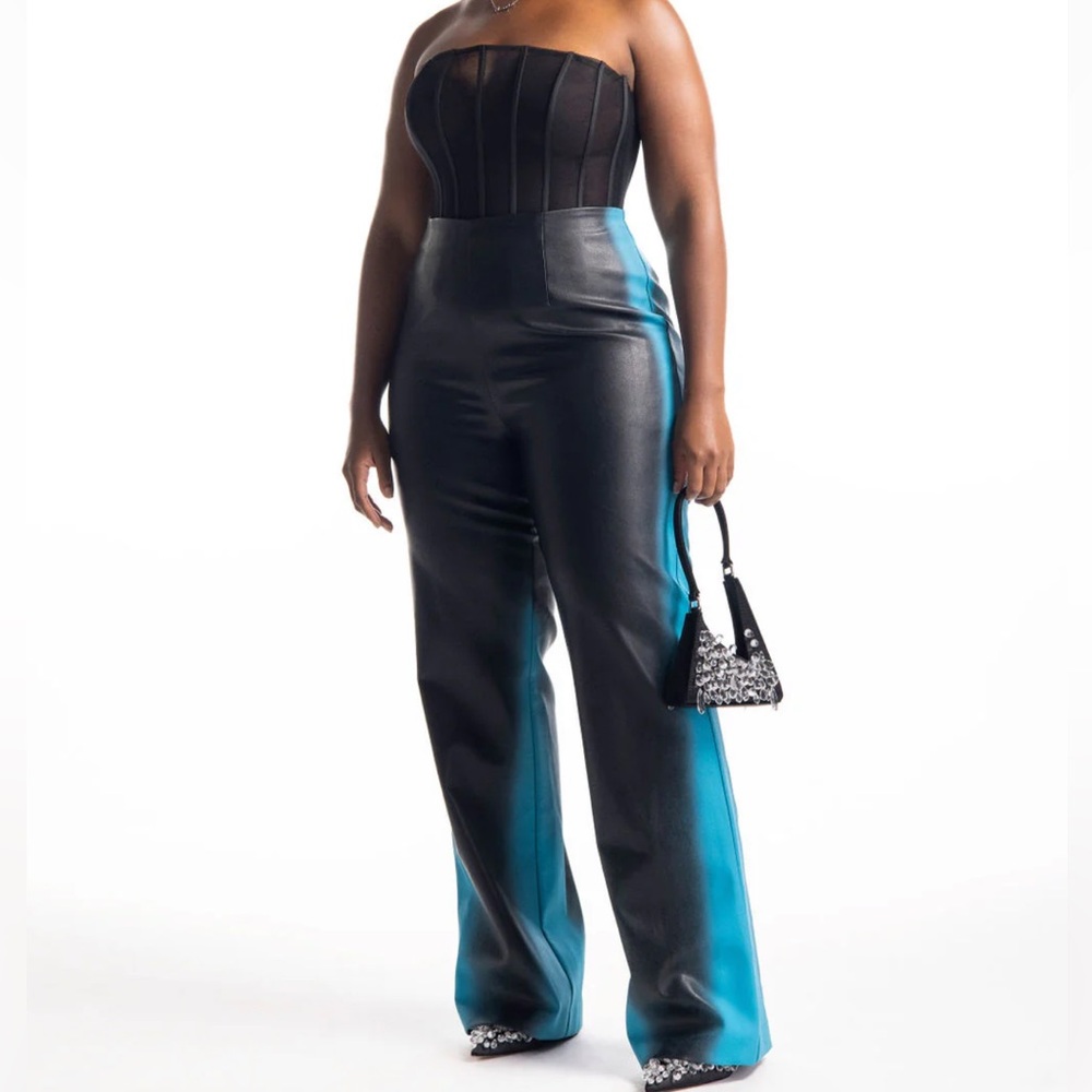 Hanifa Zayn Faux Leather Pants